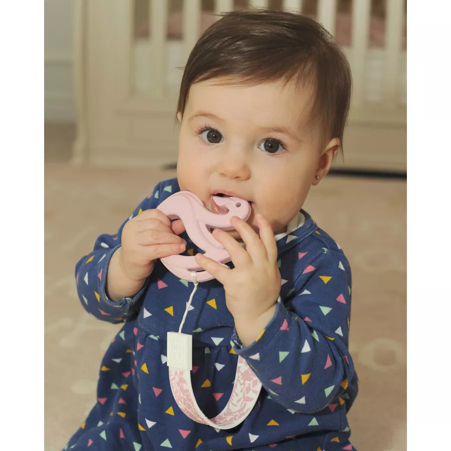 Malarkey Kids Teether Tether + Teether Feather Swan