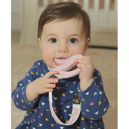 Malarkey Kids Teether Tether + Teether Feather Swan