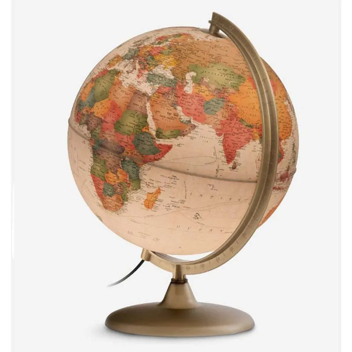 Tecnodidattica Discovery Illuminated and revolving Globe 12"/30cm Diameter-Antique Style