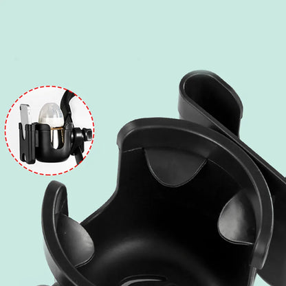 Teknum 2-in-1 Universal Stroller Cup & Phone Holder (Black)