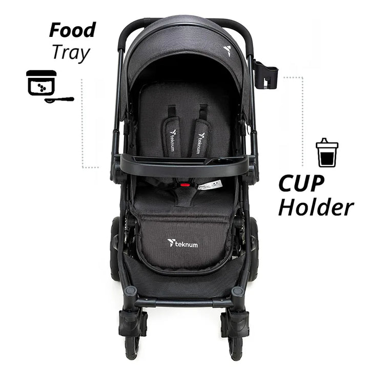 Teknum Reversible Moon Walk Stroller (Black)