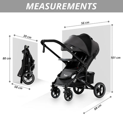 Teknum Reversible Moon Walk Stroller (Black)