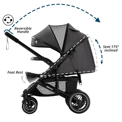 Teknum Reversible Moon Walk Stroller (Black)