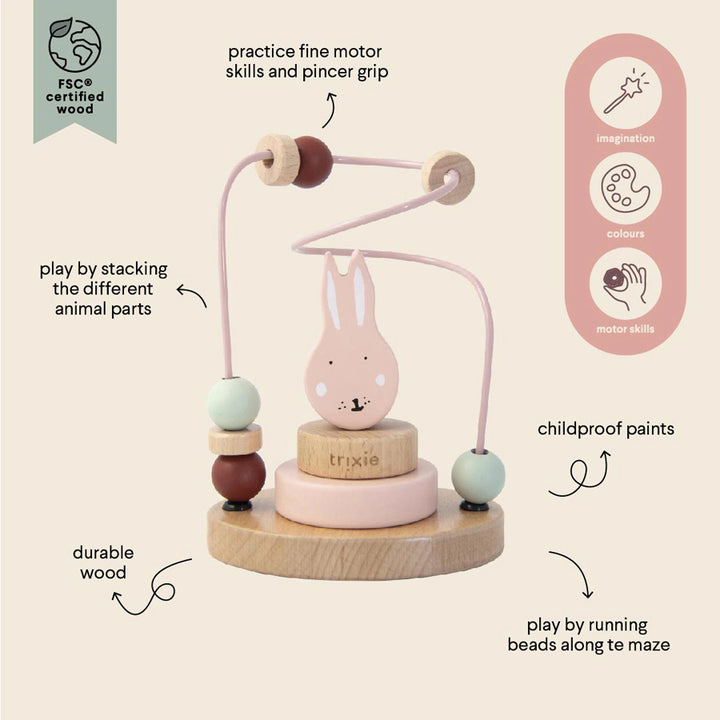 Trixie Wooden Beads Maze Mrs.Rabbit