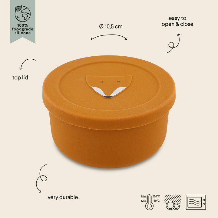 Trixie Silicone Snack Pot with Lid Mr.Fox