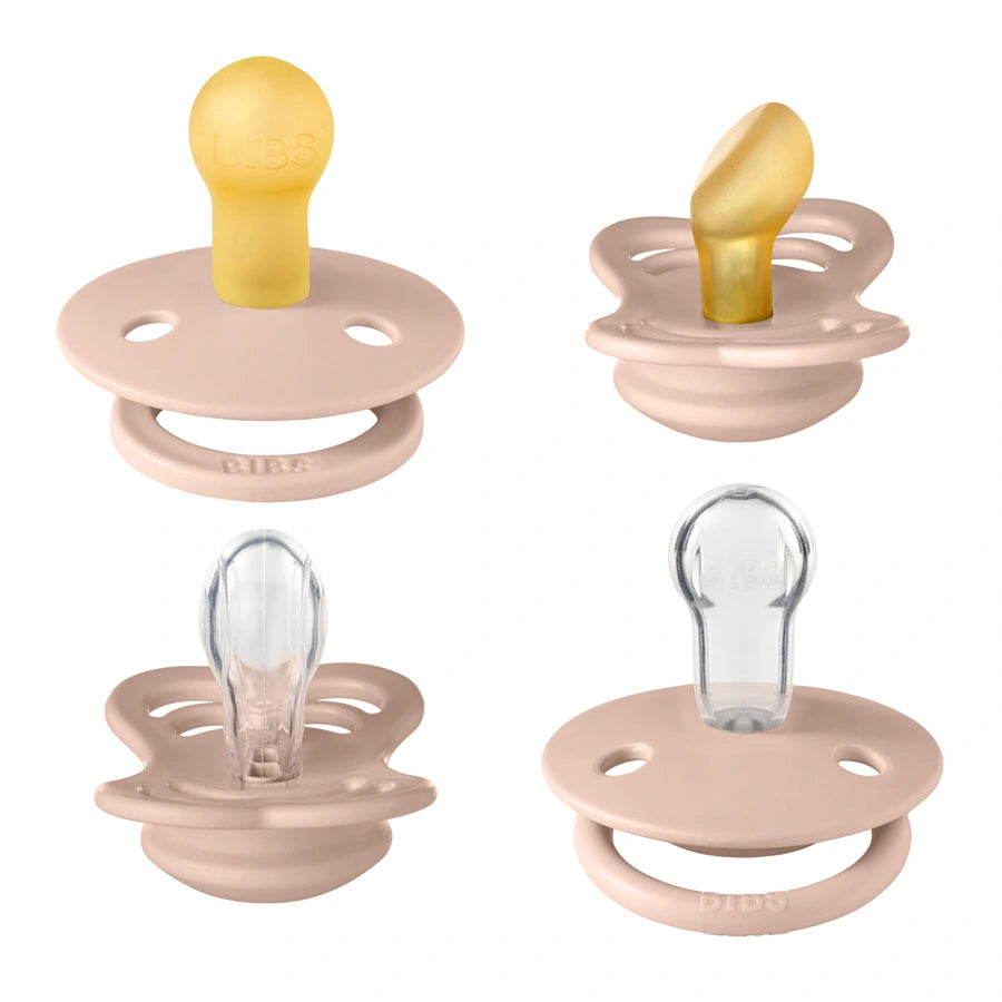 Bibs Try-It Collection Pacifier Box S1 - Pack of 4 (Blush)