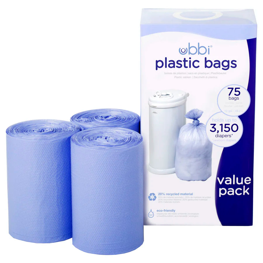 Ubbi Plastic Bags Pack of 25 (Periwinkle)