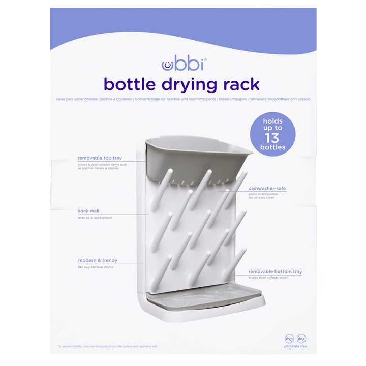 Ubbi Vertical Bottle Drying Rack (Grey)