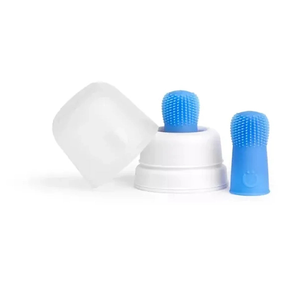 Ubbi Silicone Finger Toothbrushes with Case 2 Pack (Polaris)