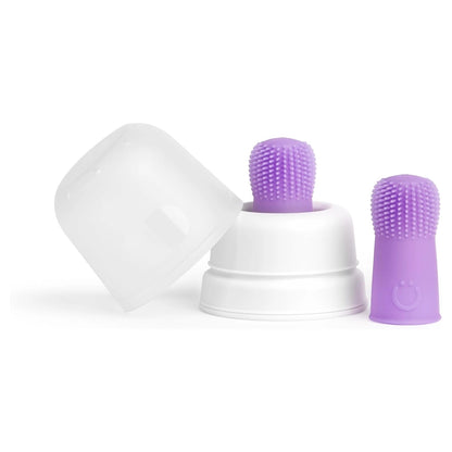 Ubbi Silicone Finger Toothbrushes with Case 2 Pack (Purple)