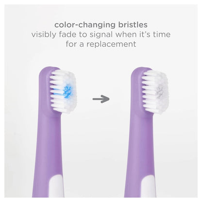 Ubbi 3-Stage Toothbrush Set (1 Finger + 1 Training + 1 Bristled + Choke Guard + Case, Purple)