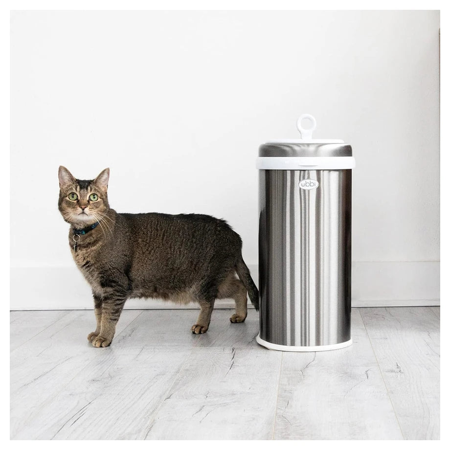 Ubbi Pet Waste Pail (Chrome)