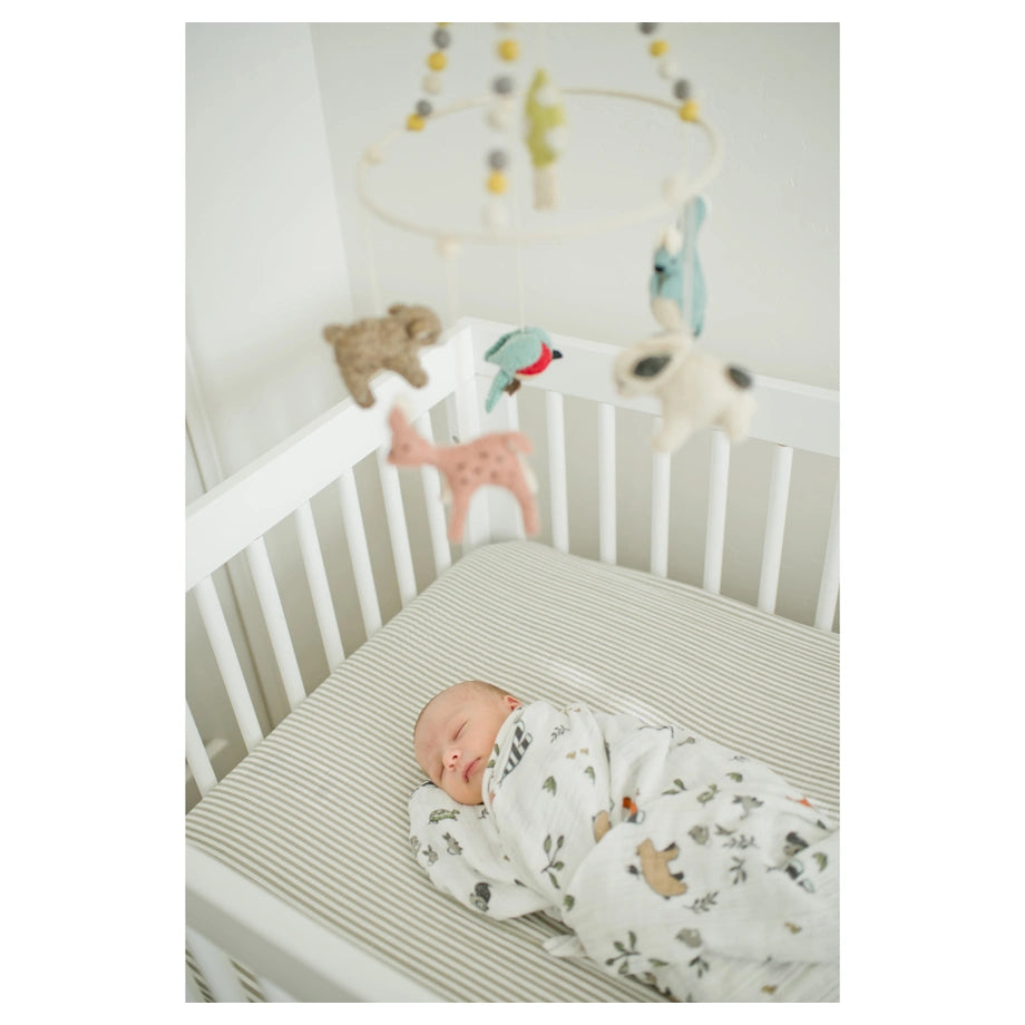 Little Unicorn Cotton Muslin Swaddle Single (Forest Friends)