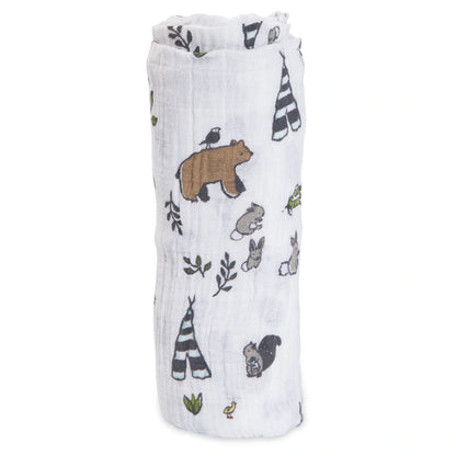 Little Unicorn Cotton Muslin Swaddle Single (Forest Friends)