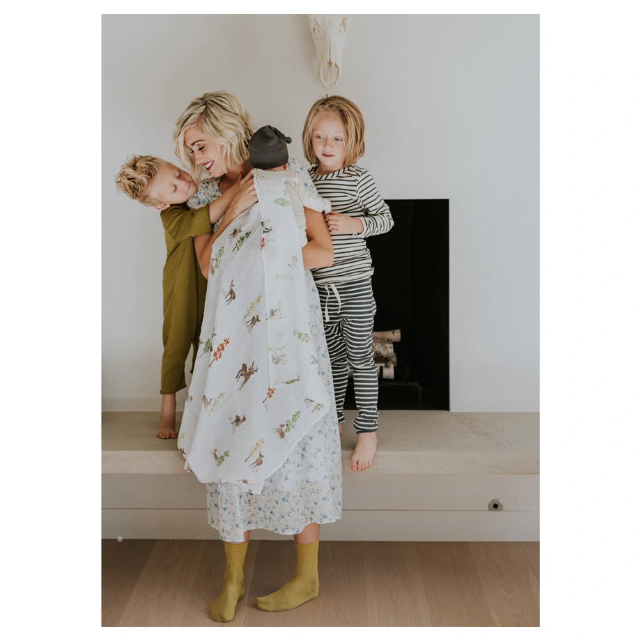Little Unicorn Cotton Muslin Swaddle Single (Oh Deer)