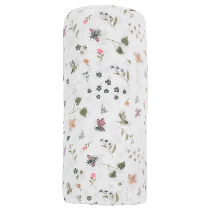 Little Unicorn Cotton Muslin Swaddle Single (Garden Bees)