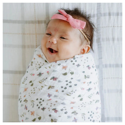 Little Unicorn Cotton Muslin Swaddle Single (Garden Bees)