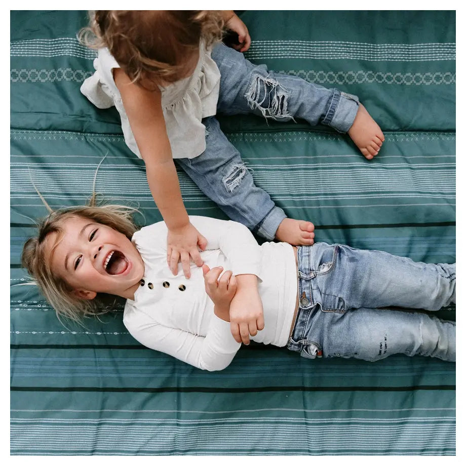 Little Unicorn Outdoor Blanket 5x5 ft (Shoreline Stripe)