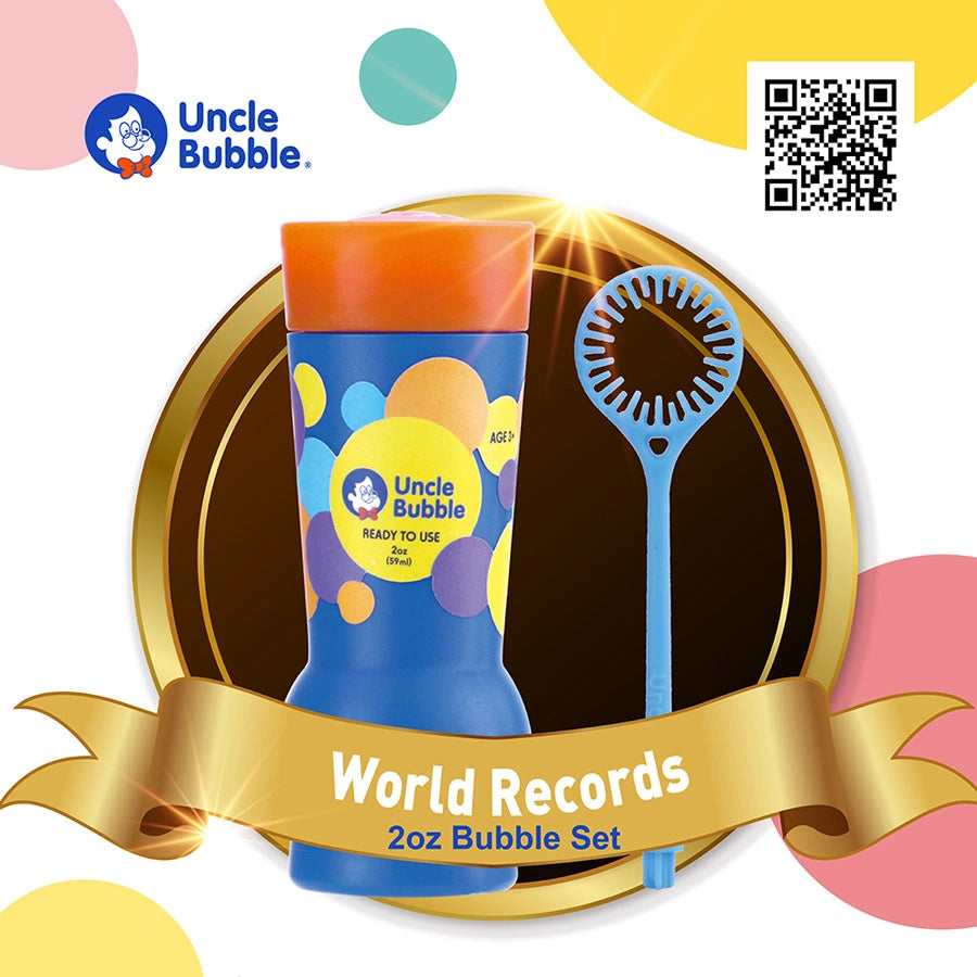 Uncle Bubble Fun Guinness World Record Bubble Set 2oz Uncle Bubble Fun Guinness World Record Bubble Set 2oz