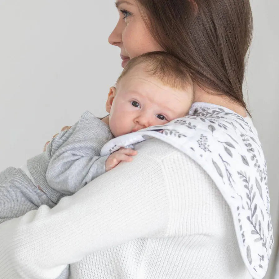 Bebe Au Lait Just Be + Leaves Muslin Burp Cloths