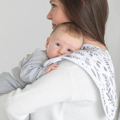 Bebe Au Lait Just Be + Leaves Muslin Burp Cloths