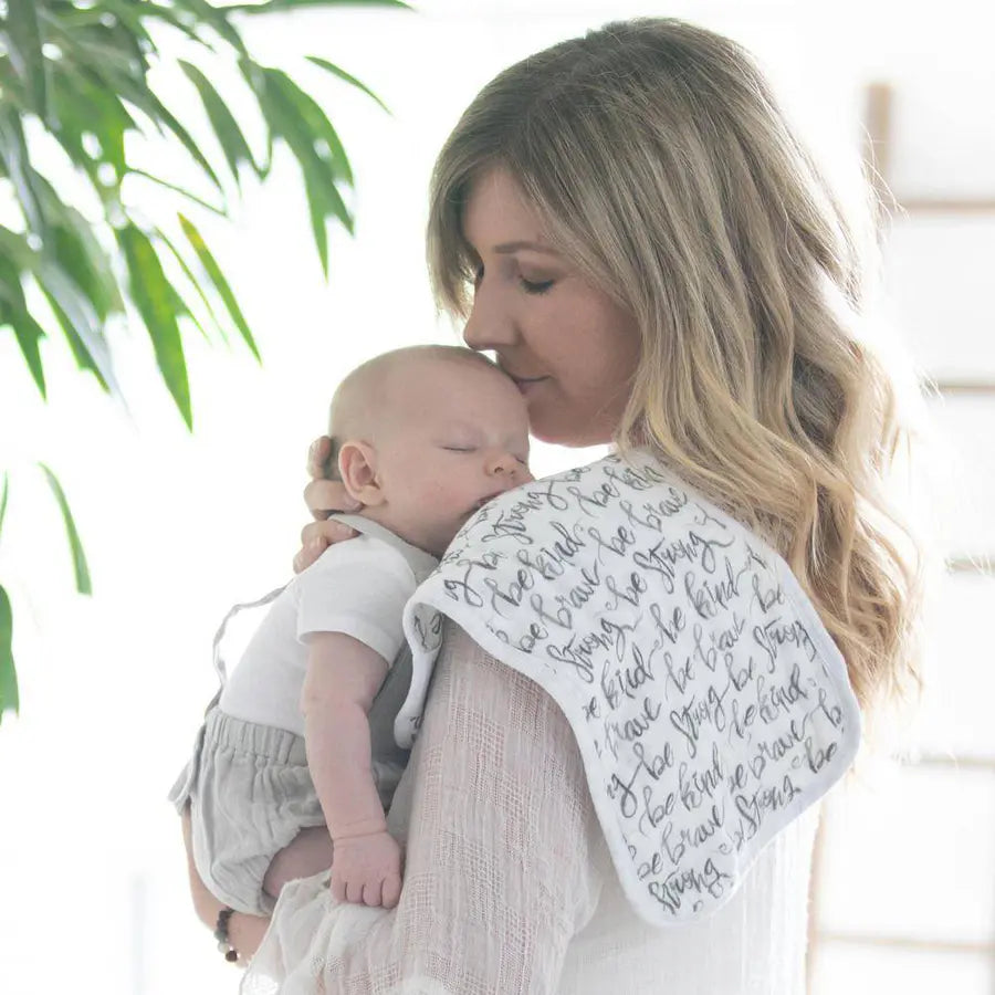 Bebe Au Lait Just Be + Leaves Muslin Burp Cloths