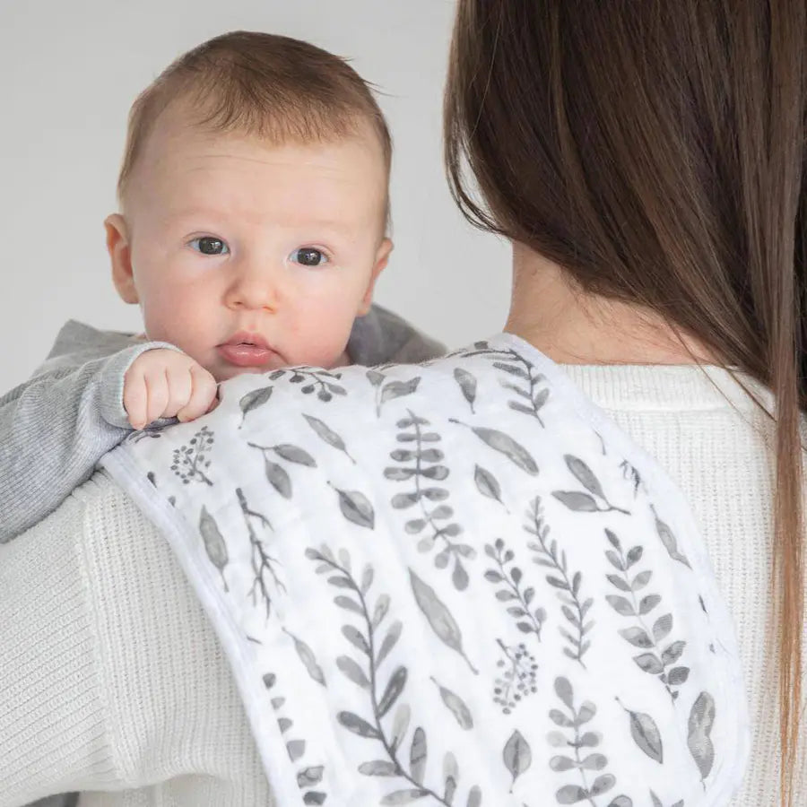 Bebe Au Lait Just Be + Leaves Muslin Burp Cloths