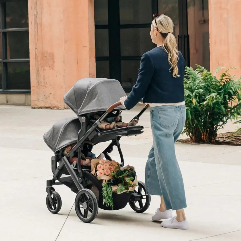 UPPAbaby Rumbleseat V3 Liam Oat MélangeCarbon Frame Chestnut Leather