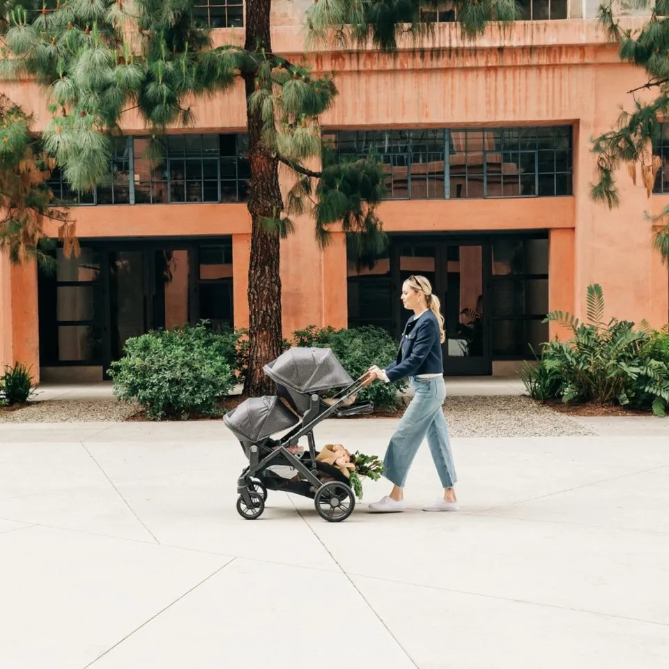 UPPAbaby Rumbleseat V3 Liam Oat MélangeCarbon Frame Chestnut Leather