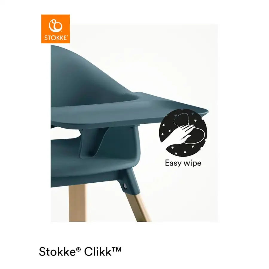 Stokke Clikk Highchair (Fjord Blue) + Travel Bag (Dark Grey)