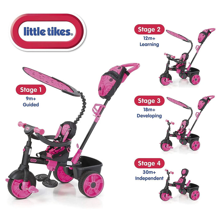 Little Tikes 4-in-1 Deluxe Edition Trike Neon (Pink)