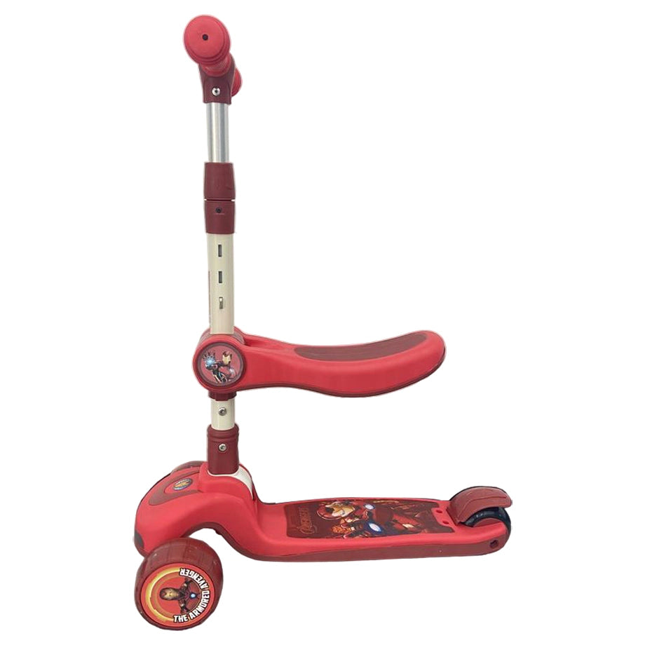 Mesuca Marvel Iron Man Foldable  Twist Scooter 2-in-1
