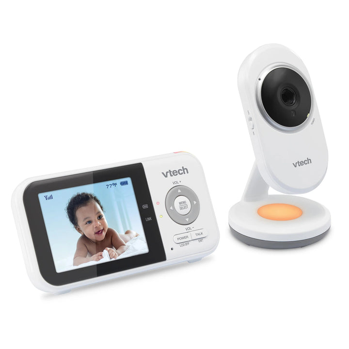 Vtech 270p Fix Cam Video Baby Monitor with Night Light 2.8-inch (White)