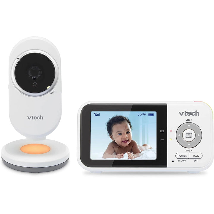 Vtech 270p Fix Cam Video Baby Monitor with Night Light 2.8-inch (White)