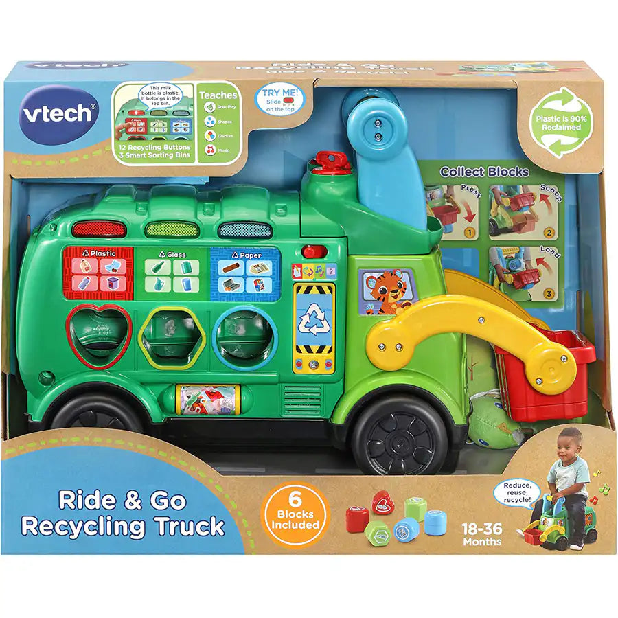 شاحنة إعادة التدوير Vtech Ride & Go شاحنة إعادة التدوير Vtech Ride & Go