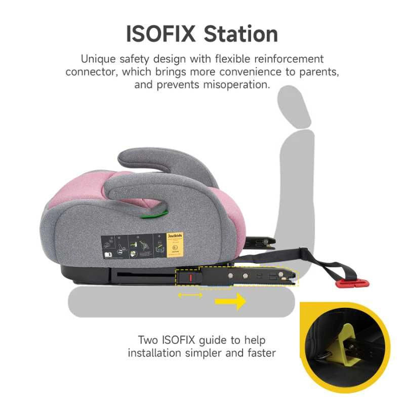 مقعد سيارة معزز للأطفال من جوفيكيدز أوهو+ آي سايز ISOFIX (وردي) مقعد سيارة معزز للأطفال من جوفيكيدز أوهو+ آي سايز ISOFIX (وردي)