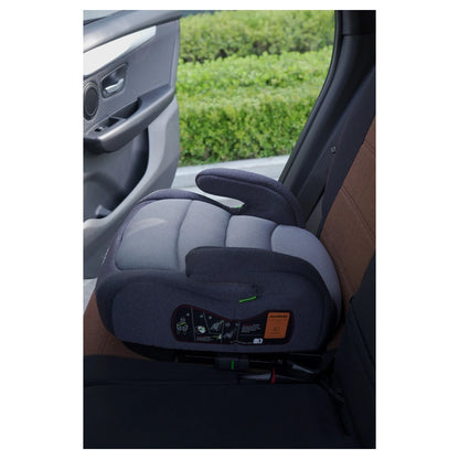 Jovikids Ohho+ I-Size ISOFIX Booster Car Seat with Cup Holder, Black/Grey