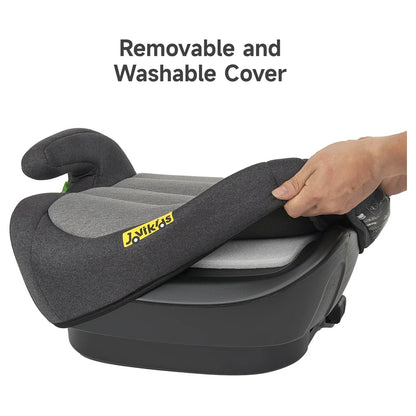 Jovikids Ohho+ I-Size ISOFIX Booster Car Seat with Cup Holder, Black/Grey