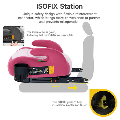 Jovikids Ohho+ I-Size Booster Car Seat ISOFIX (Pink)