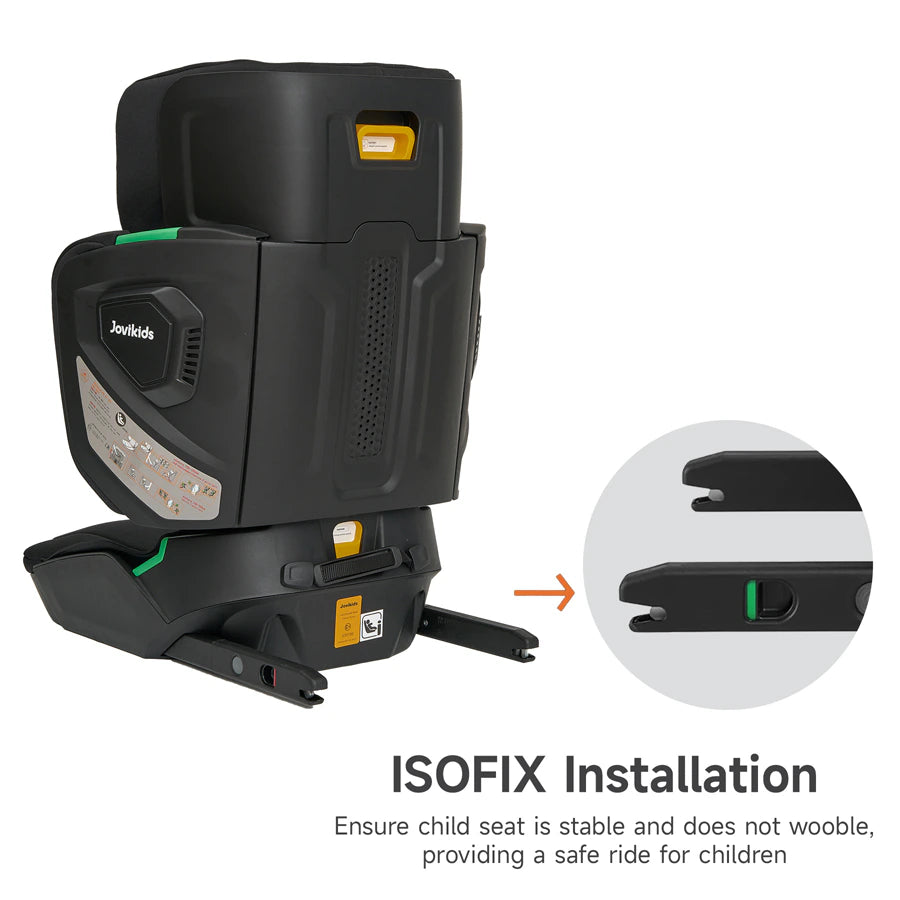 مقعد سيارة معزز للأطفال من Jovikids Rober I-Size ISOFIX بحجم المقصورة (أسود) مقعد سيارة معزز للأطفال من Jovikids Rober I-Size ISOFIX بحجم المقصورة (أسود)
