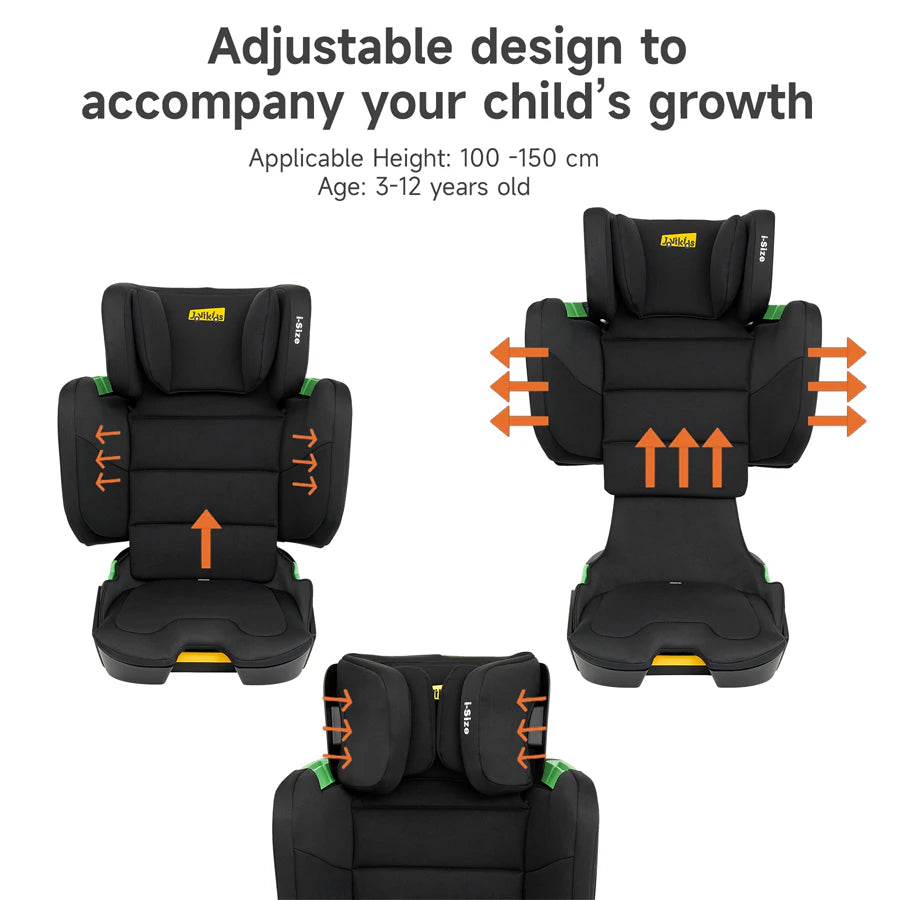 مقعد سيارة معزز للأطفال من Jovikids Rober I-Size ISOFIX بحجم المقصورة (أسود) مقعد سيارة معزز للأطفال من Jovikids Rober I-Size ISOFIX بحجم المقصورة (أسود)