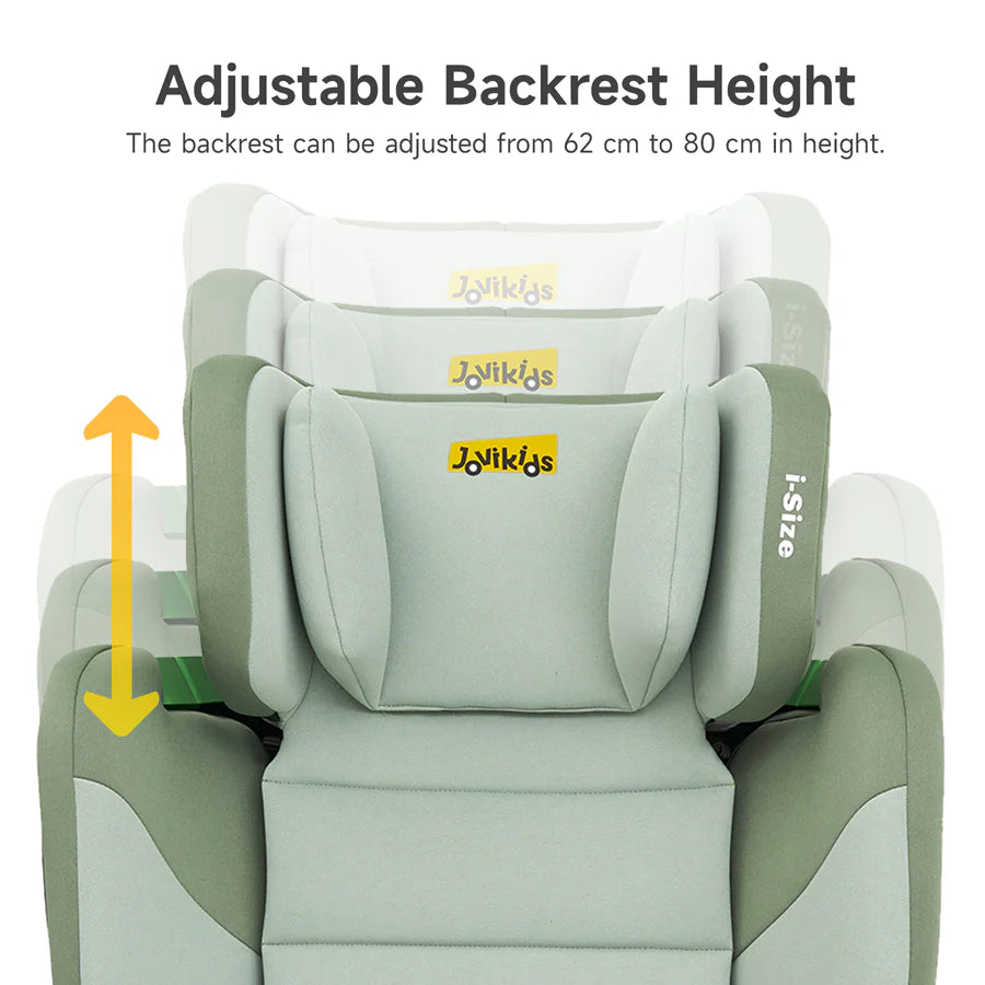 مقعد سيارة معزز للأطفال من Jovikids Rober I-Size ISOFIX بحجم المقصورة (أخضر) مقعد سيارة معزز للأطفال من Jovikids Rober I-Size ISOFIX بحجم المقصورة (أخضر)
