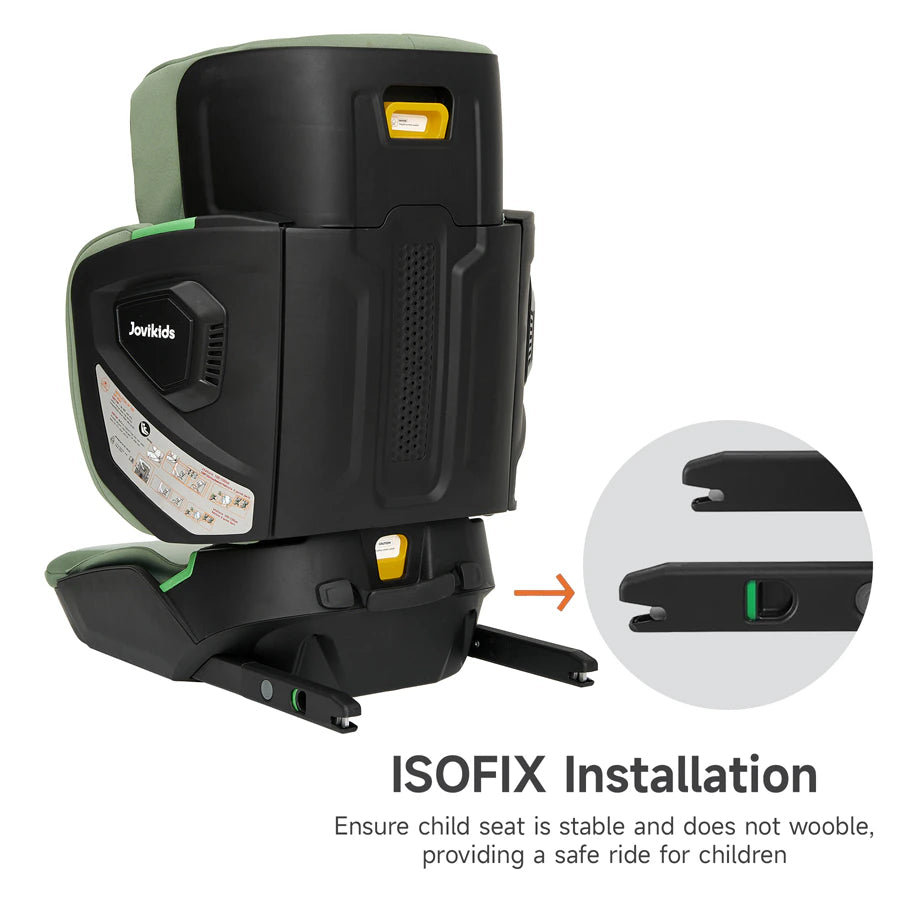مقعد سيارة معزز للأطفال من Jovikids Rober I-Size ISOFIX بحجم المقصورة (أخضر) مقعد سيارة معزز للأطفال من Jovikids Rober I-Size ISOFIX بحجم المقصورة (أخضر)