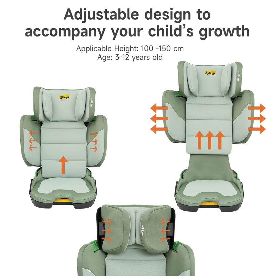 مقعد سيارة معزز للأطفال من Jovikids Rober I-Size ISOFIX بحجم المقصورة (أخضر) مقعد سيارة معزز للأطفال من Jovikids Rober I-Size ISOFIX بحجم المقصورة (أخضر)