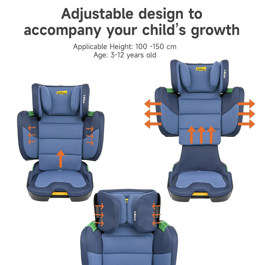مقعد سيارة معزز للأطفال من Jovikids Rober I-Size ISOFIX بحجم المقصورة (أزرق) مقعد سيارة معزز للأطفال من Jovikids Rober I-Size ISOFIX بحجم المقصورة (أزرق)