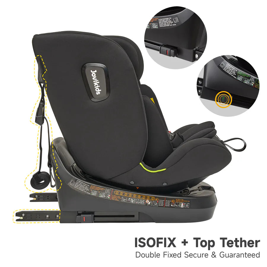 مقعد سيارة Jovikids Ranger TT ISOFIX 360° دوار بحجم I (أسود) مقعد سيارة Jovikids Ranger TT ISOFIX 360° دوار بحجم I (أسود)