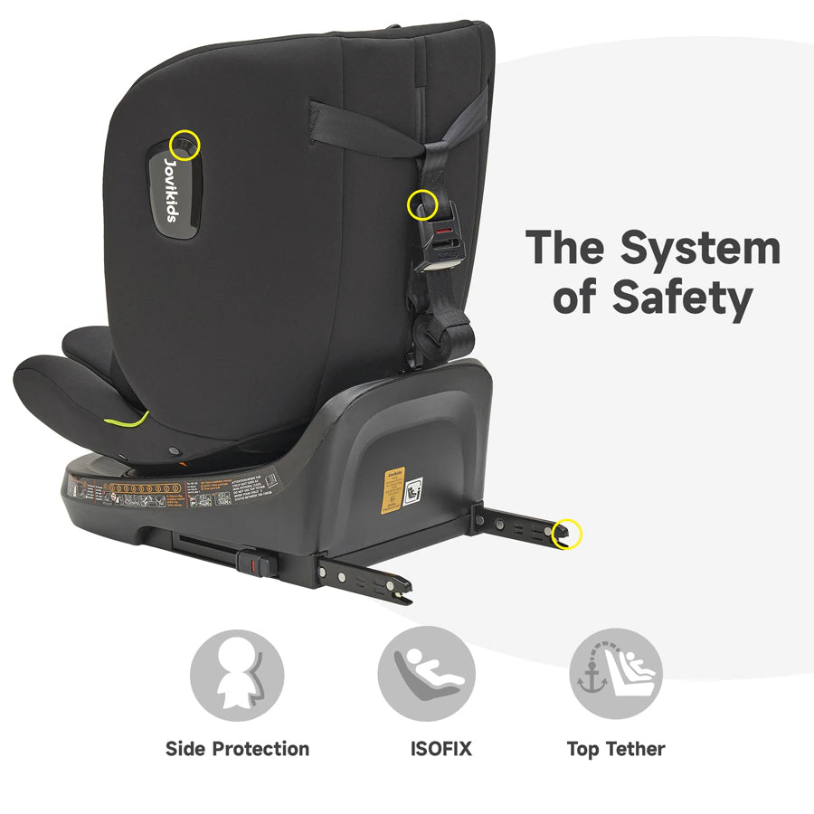 مقعد سيارة Jovikids Ranger TT ISOFIX 360° دوار بحجم I (أسود) مقعد سيارة Jovikids Ranger TT ISOFIX 360° دوار بحجم I (أسود)