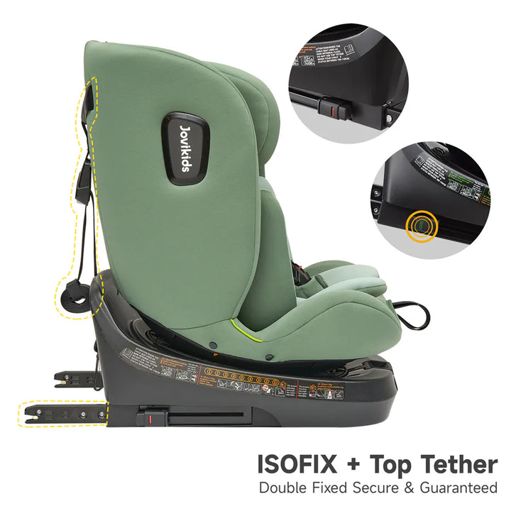 Jovikids Ranger TT ISOFIX 360° Rotating Car Seat I-size (Green)