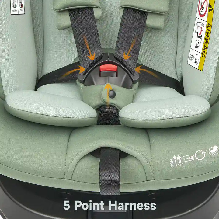 Jovikids Ranger TT ISOFIX 360° Rotating Car Seat I-size (Green)