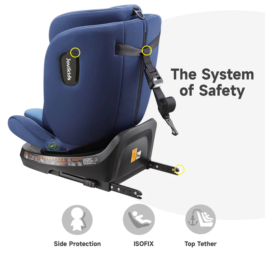 مقعد سيارة Jovikids Ranger TT ISOFIX 360° دوار بحجم I (أزرق) مقعد سيارة Jovikids Ranger TT ISOFIX 360° دوار بحجم I (أزرق)